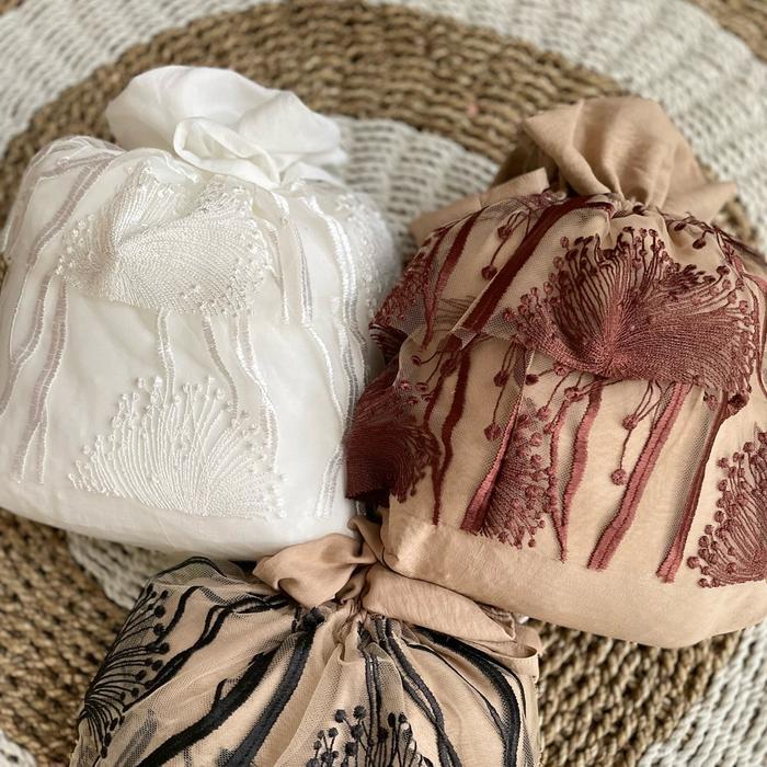 Kekira_id - Mukena Raniyah Dewasa Mewah Jumbo Brukat Mukenah Muslim Motif Cantik premium - Mocca Bru