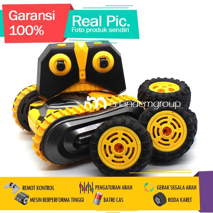 Mainan Mobil Remot Kontrol RC Offroad Climbing Tank Ganti Roda - Kuning by Allshopibamz