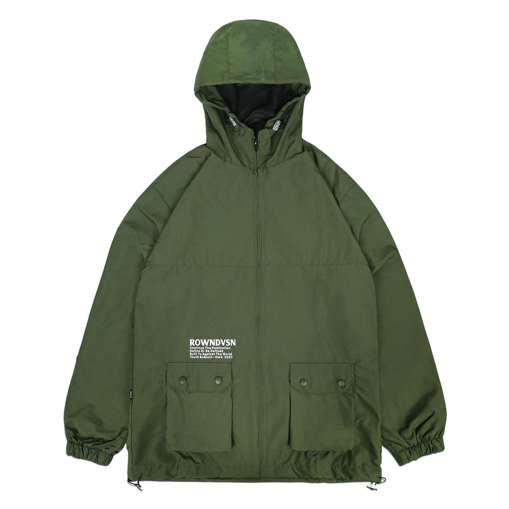 Rown Division Windbreaker Jacket || Gorva Green Jaket Parasut