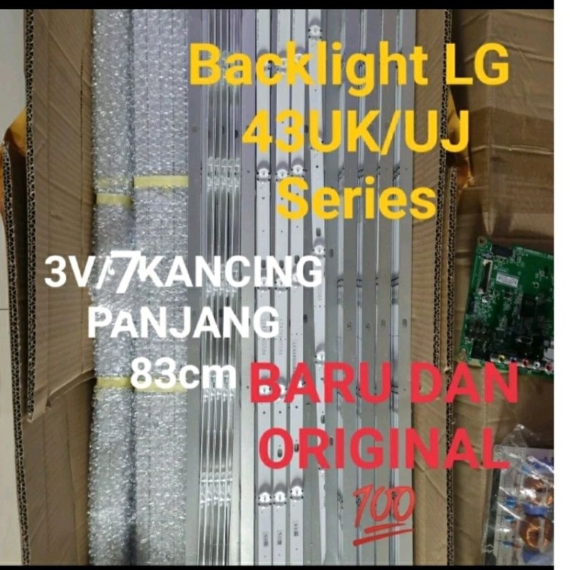 BL - Backlight - Lampu Backlight TV LG 43 Inch 43UK 43UJ 3 Volt 7Kancing - 3V 7K - 3 Volt 7K - 43UK6