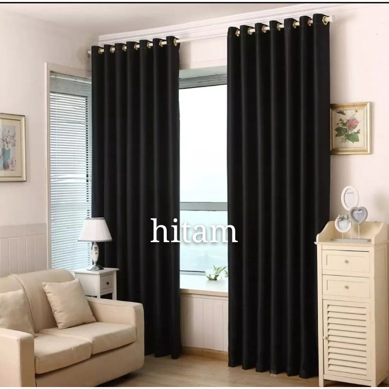 Gorden Jendela Minimalis Gorden Blackout Polos Gorden Polos Tebal