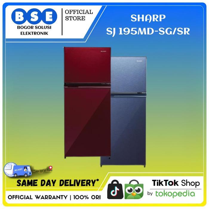 Kulkas Sharp 2 Pintu SJ195MD 172 Liter SJ-195MD Sharp SJ 195MD-SG/SR