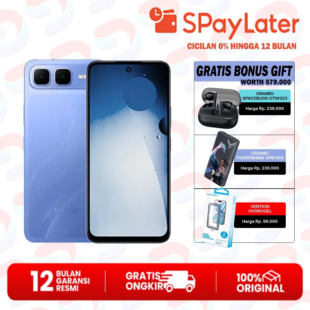 Special Discount Infinix Smart 10 / Smart 10 Plus RAM 3 / 4/ 8GB ROM 64 / 128GB | Baterai Besar | Ga