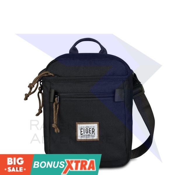 Promo Tas Selempang EIGER1989 PORTEGE VERTICAL POUCH Black Hitam 91000 5883  Original MURAH AWET KEC