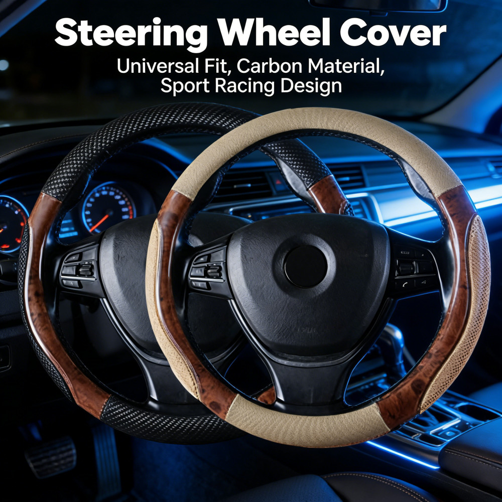 mobil stir cover setir Honda Jazz racing carbon avanza mobil stir sarung Sintetis kayu kulit Semua u