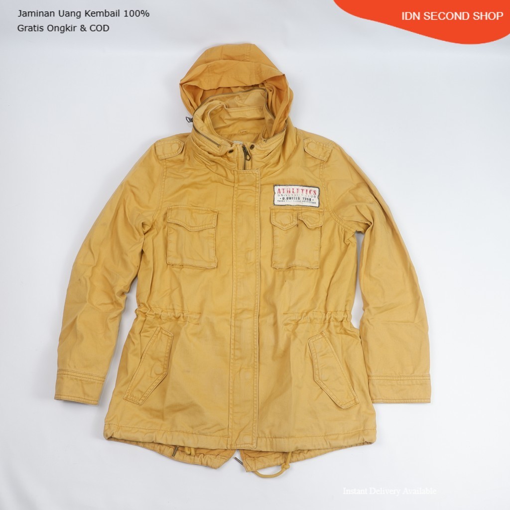 DESIGN UNITED Hooded Long Parka Jacket Casual Outerwear – Preloved