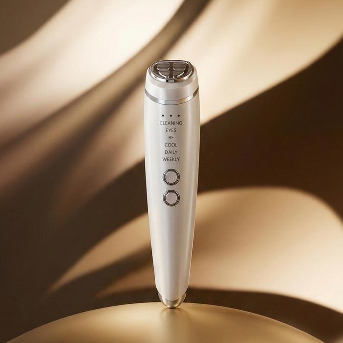 The Splendor Lumin Alat Pengencang Wajah 6in1 | Skin Tightening RF Facial Firming Tool - Pearl White