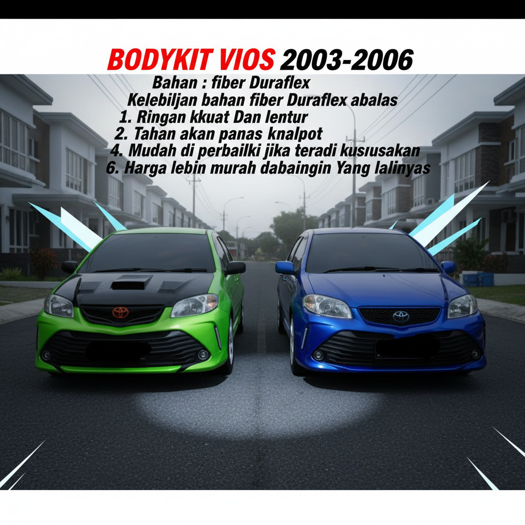 bodikit bodikit bodykit toyota vios 2003-2006 BODY KIT VIOS GEN1 BODIKIT VIOS BODY KIT VIOS