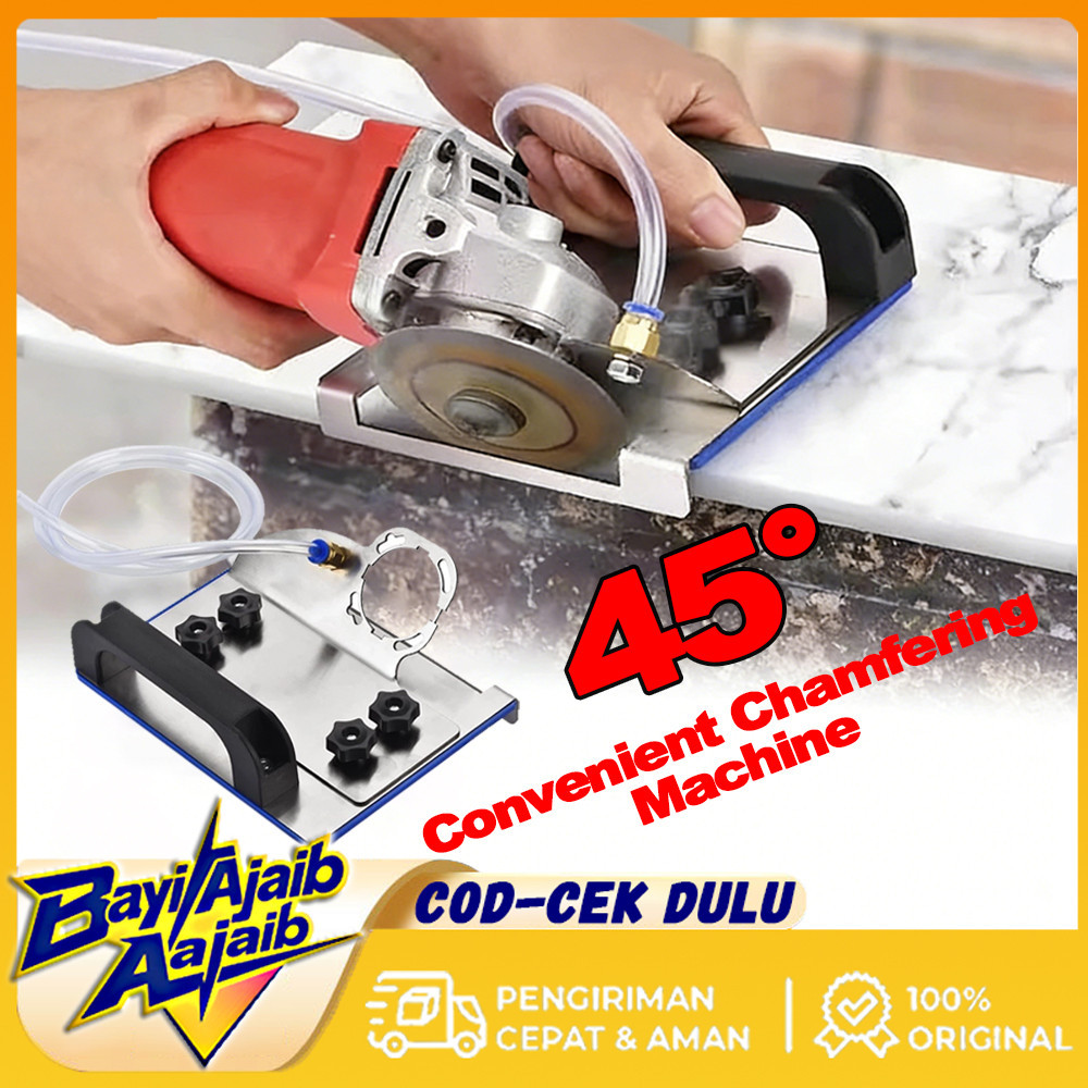 GILISHOP 45 Derajat Adapter Pemotong Sudut Kemiringan Pemotong Keramik Dudukan Gerinda Alat Bantu Po