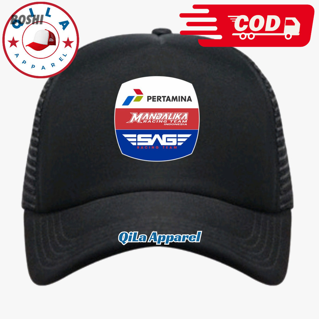 QiLa Apparel Topi Trucker SIRKUIT MANDALIKA - Topi Distro SIRKUIT MANDALIKA Logo - Topi SIRKUIT MAND