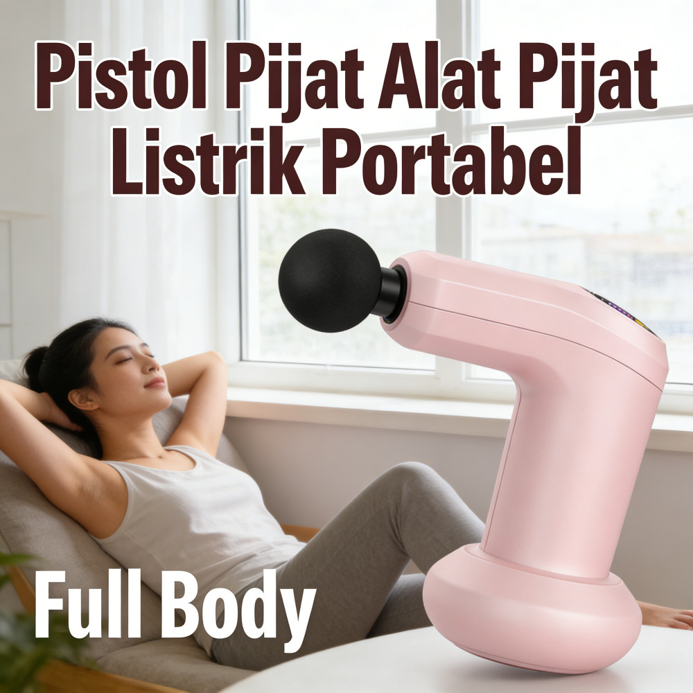 Bergetar Pijat Pistol Listrik Pistol Pijat Dapat Diisi Alat Bergetar Portabel