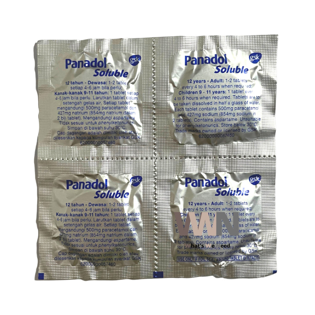 Panadol Soluble Strip Demam Flu ORIGINAL MALAYSIA