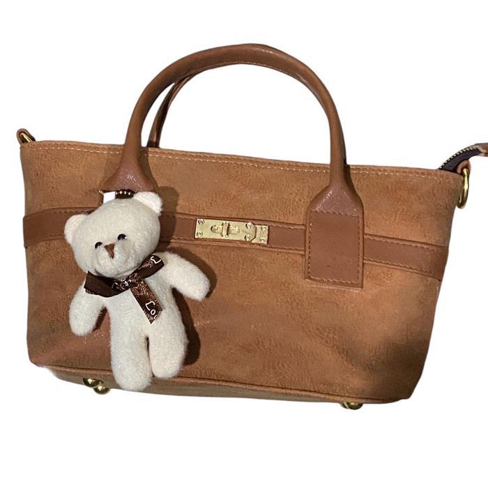 STELLA BAG STORE- Tas Lucu Bahan Kulit Sintetis KODE KODI SI BERUANG - Hitam