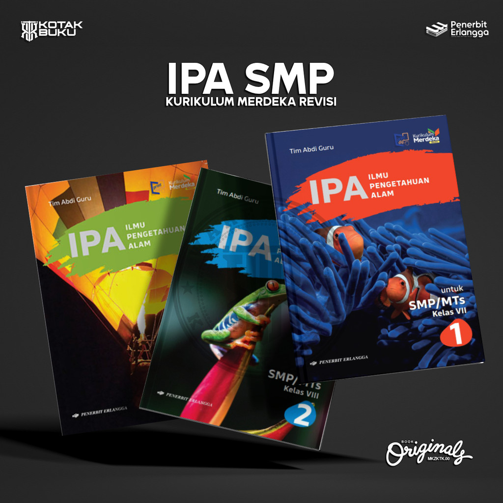 [ Erlangga ] Buku IPA Kelas 7 8 9 SMP Kurikulum Merdeka Revisi Terbaru