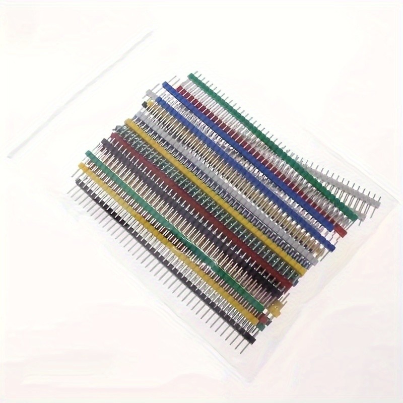 30PCS 40 Pin Breakable Pin Header 2.54mm Single Row Male Header Connector Kit PCB Pin Strip For Ardu
