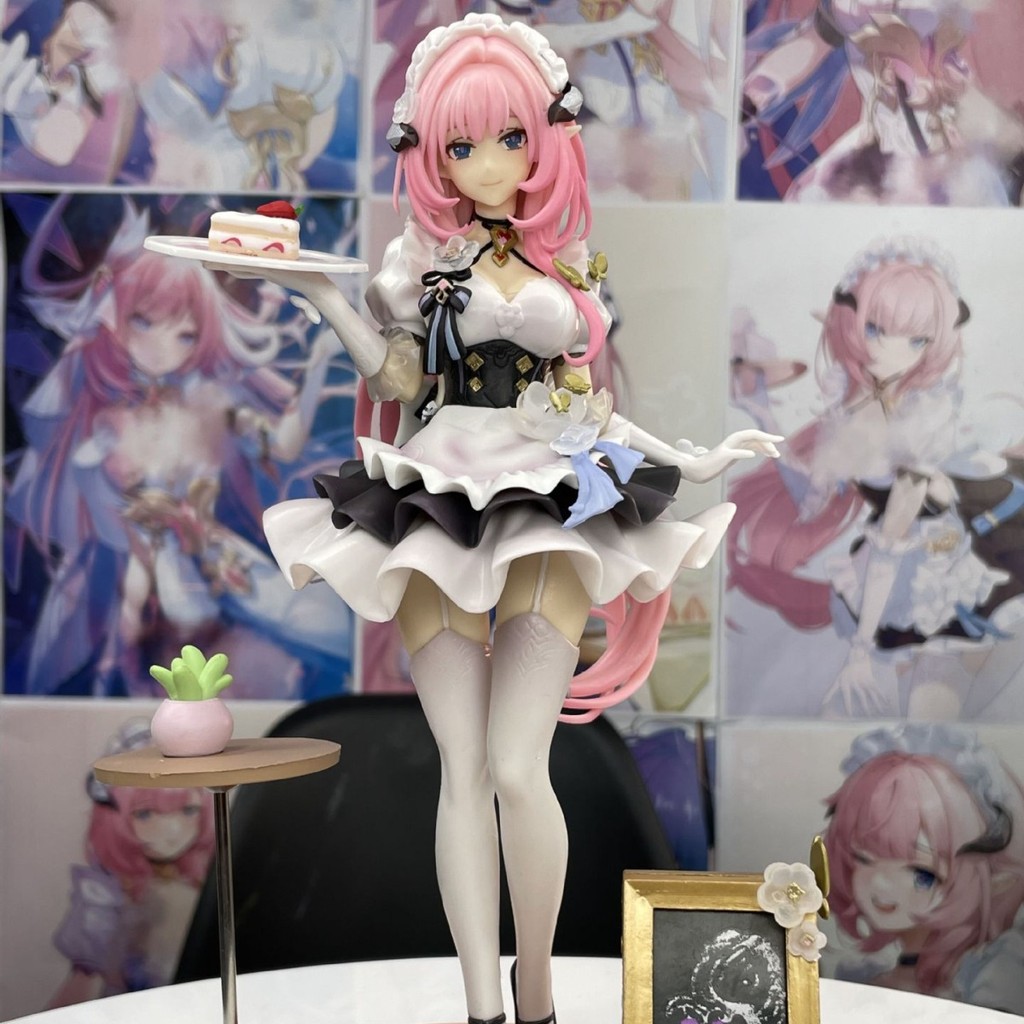 Elysia Maid-Style Pink Sweetheart Anime Figure Statue - Cute Dessert Theme Collectible Model