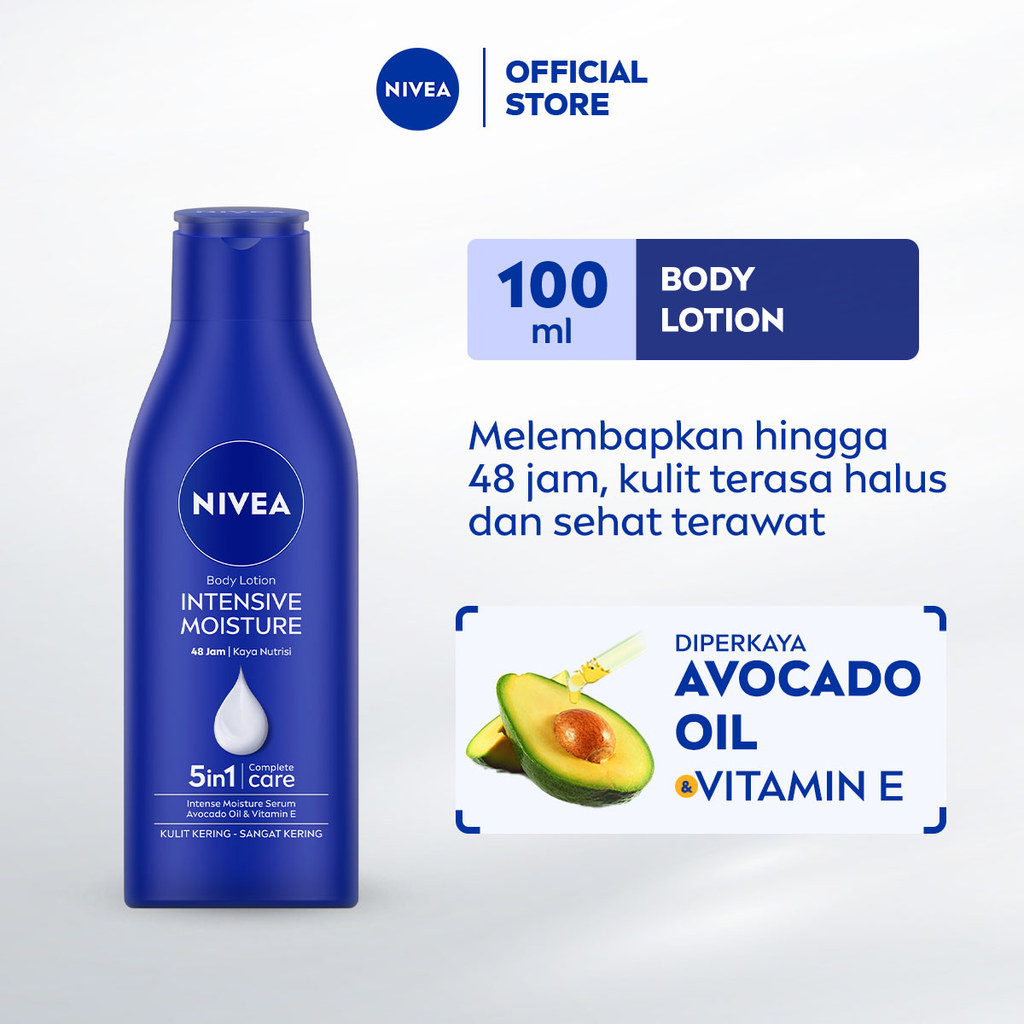 NIVEA Body Lotion Intensive Moisture 100ml - Hand body lotion mositurizer 48 jam body care kulit ker