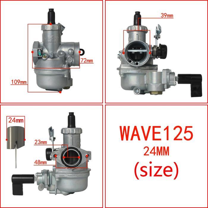 ( BAYAR DI TEMPAT ) KARBURATOR SKEP UPGRADE POWER UP BIG WAVE 24 MM 28 MM SUPRA KARISMA SUPRA X 125 