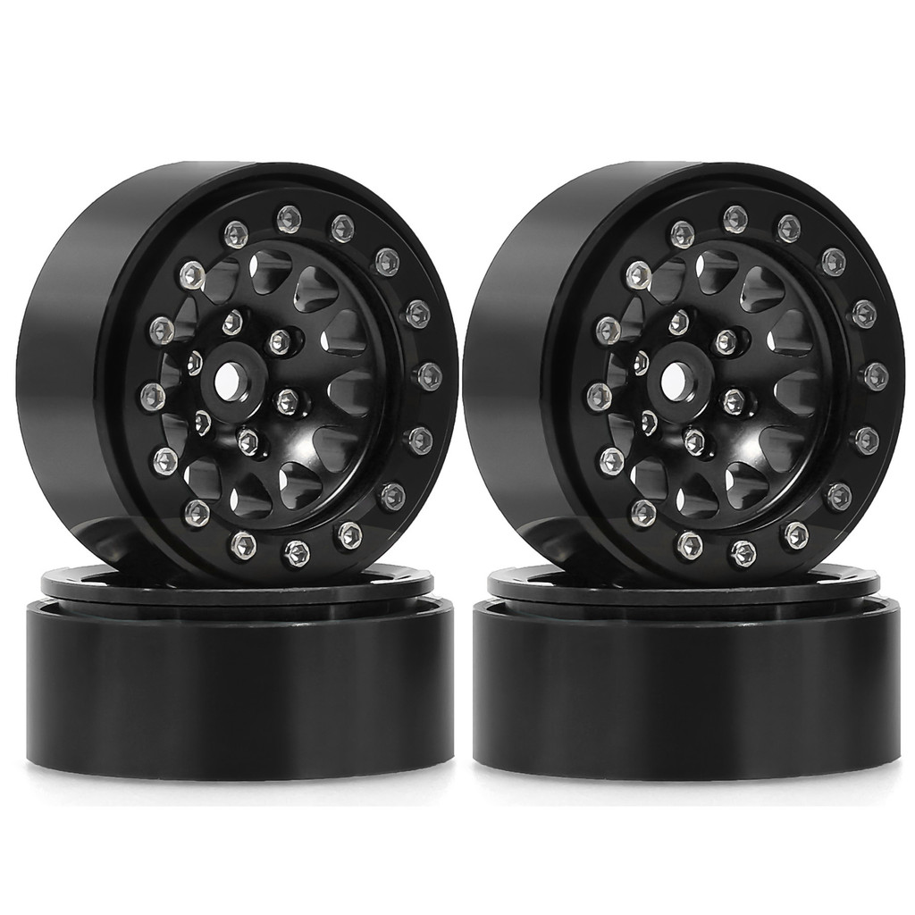 1.3 Beadlock Wheel Rims for SCX24 TRX4M Upgrade 1/24 1/18 RC Crawler Car