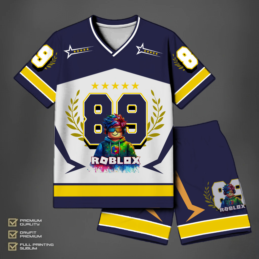 jersey  anak one piece / Jersey Roblox / Baju Anak Cowok / Kaos Sporty / Setelan Premium Dryfit