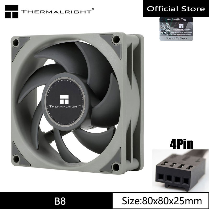 Thermalright TL-B8 8CM assis fan S-FDB V2 bearing 8cm assis fan 4pin PWM 2200RPM