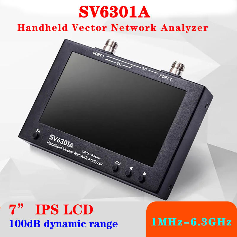 Latest SV6301A 7 inch 6.3GHz HF VHF UHF Vector Network Analyzer Antenna Analyzer SWR VNA Update of N