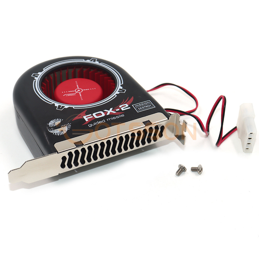 1PCS FOX-2 PC Computer assis Case Heat Sink PCI Cooler Cooling Fan Raator Blower 2200RPM 2Pin IDE Mo
