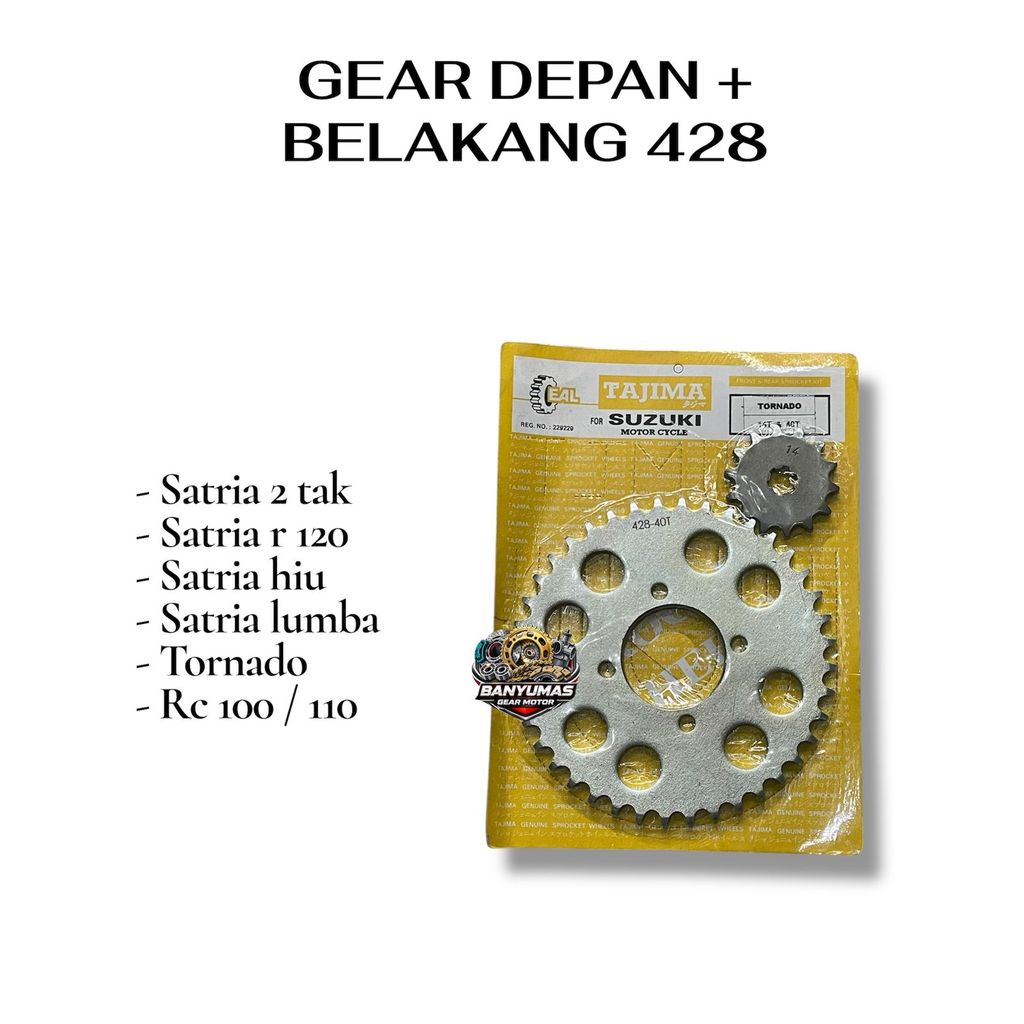 Gir set depan belakang Satria R 120-satria Satria R 120 ru 428