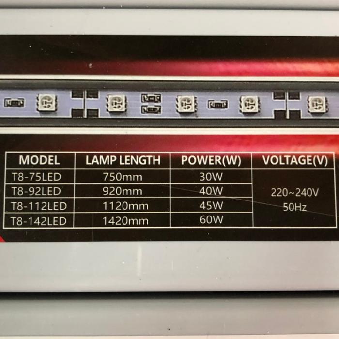 Lampu Tanning Arwana YANG T8 - 92 (92cm) 40 watt WARNA MERAH - Merah [Terlaris]