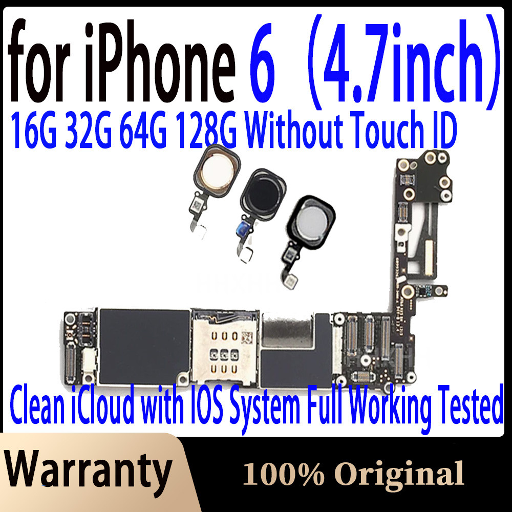 Full ips For iphone 6 4.7 in Motherboard Free iCloud,Original unlocked for iphone 6 Mainboard with/w