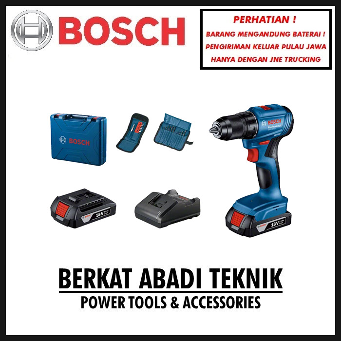 BOSCH GSR 185 Li Mesin Bor Cordless Drill Driver 13mm 18V Brushless Obeng Baterai Batre Tangan Tanpa