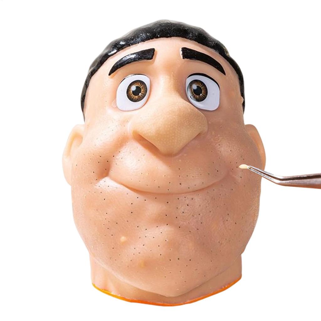 Realistic Pimple Popping Fidget Toy Face Silicone Toy Sensory Activities Funny Realistic Silicone Fa