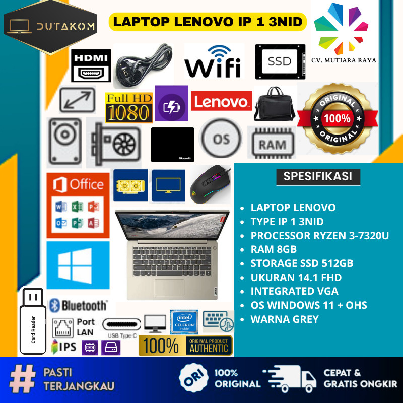 LAPTOP LENOVO IP 1 3NID