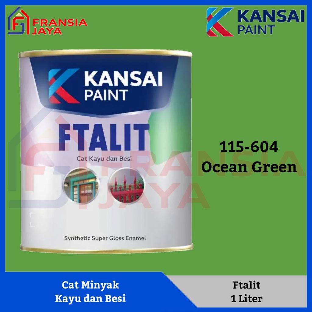 Kansai Ftalit 1 Kg KF 604 Ocean Green Cat Minyak Kayu dan Besi Paint