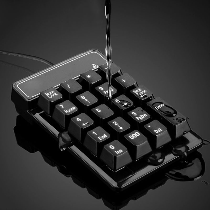 Mini USB Wired Numeric Keypad 19 Keys gital Number Pad Numpad Keyboard for Windows XP/7/8 Laptop PC 