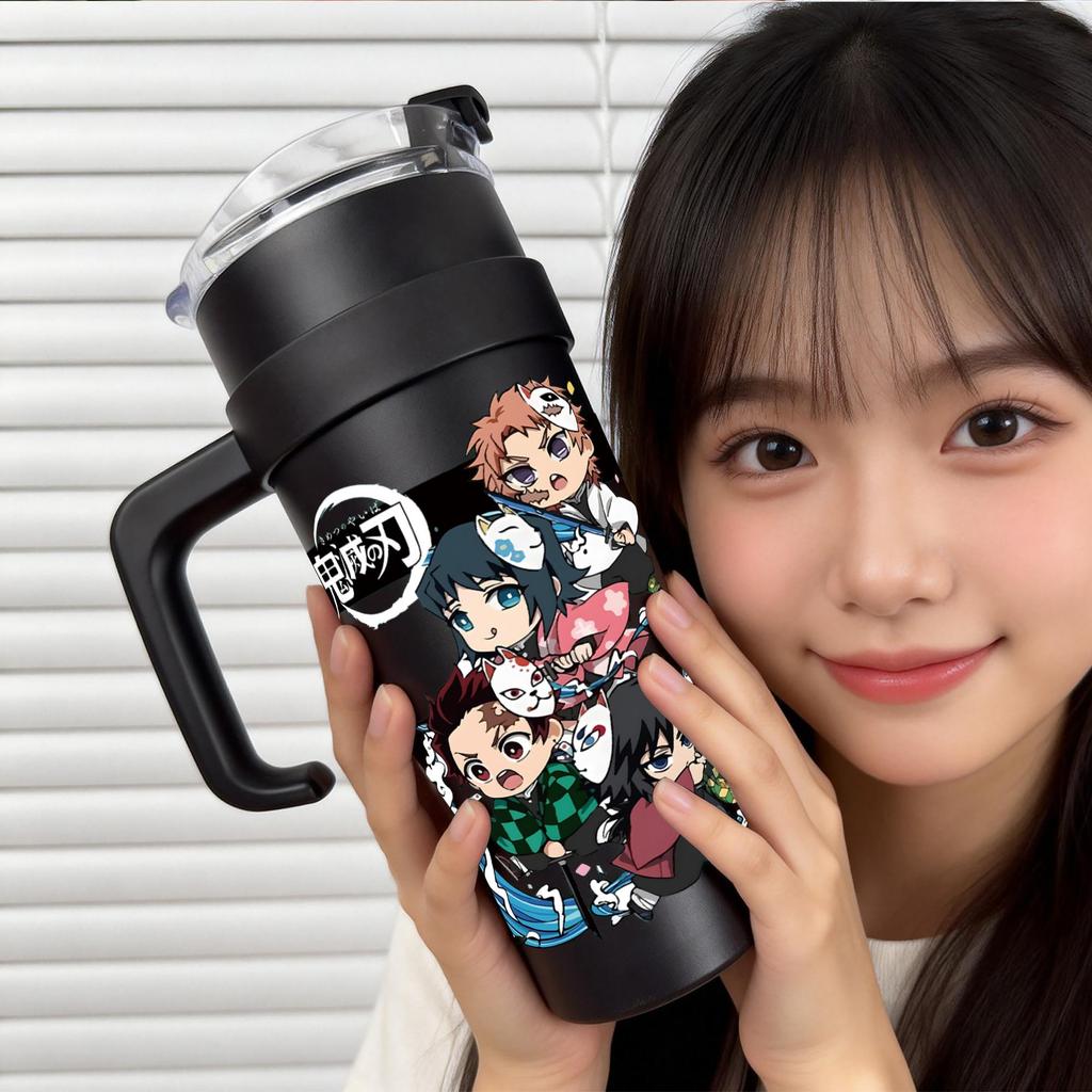 Tumbler Botol Minum Motif Anime Demon Slayer 1182ml Jumbo– Botol Minum Besar Kekinian, Tumblr Minum 