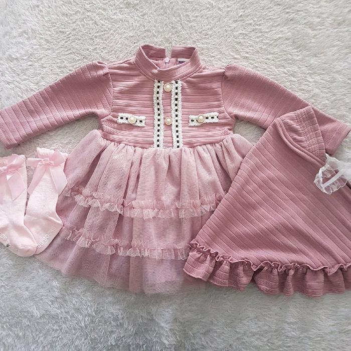 baju bayi anak perempuan petite gamis set - no 1