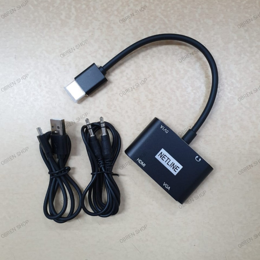 NETLINE CONVERTER HDMI TO VGA & HDMI