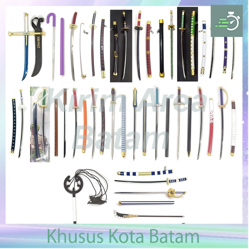Pajangan pedang mihawk anime one piece 22 cm