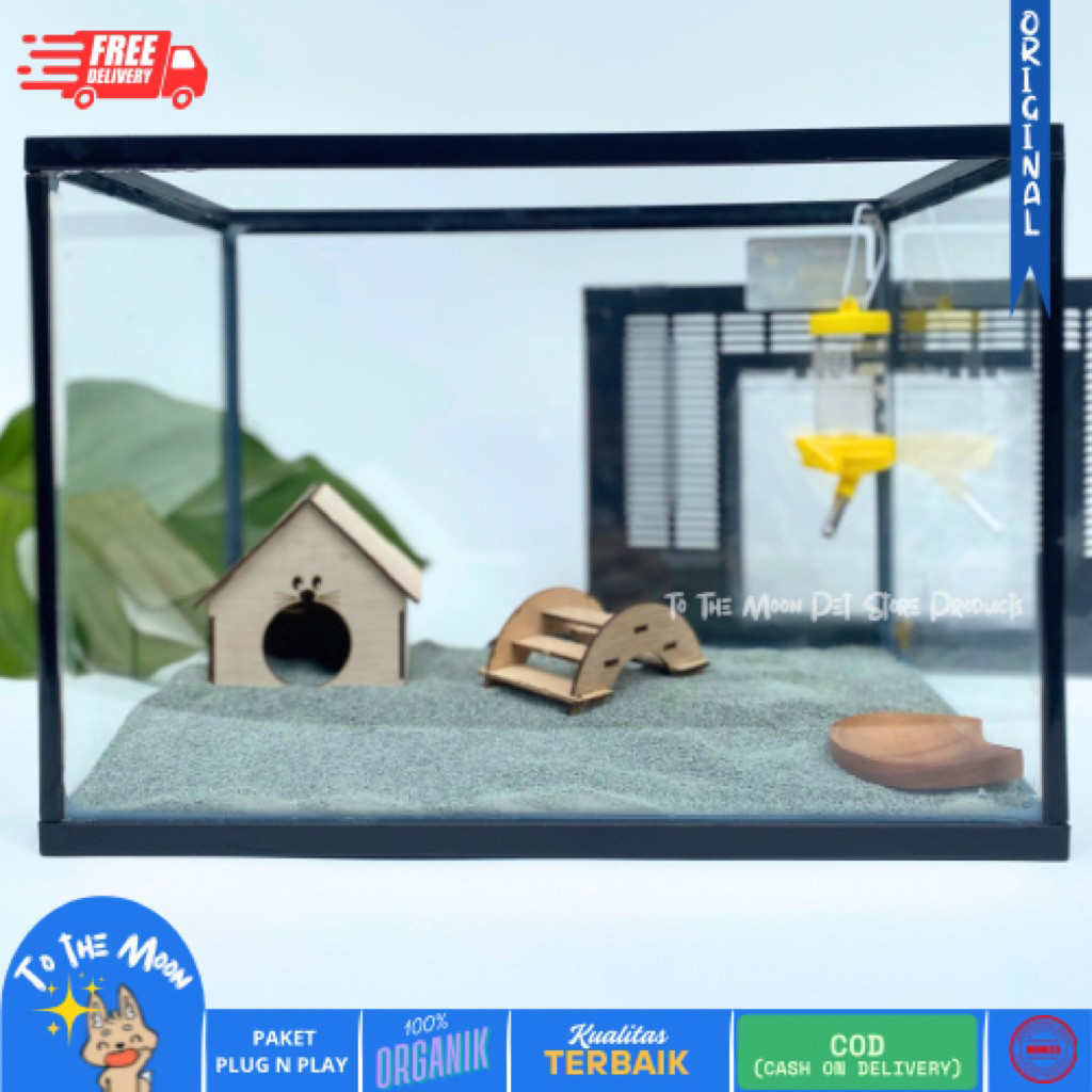 READY Aquarium Nikita | Aquarium Hamster | Paketan Aquarium | Kandang Hamster | Terarium Kandang Ham