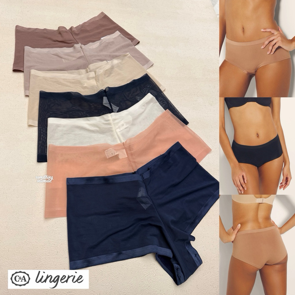 C&A SOMA Sheer Boyshort Shortie Panty Highwaisted Boy Short Panties / Celana Dalam Tinggi Seperut / 