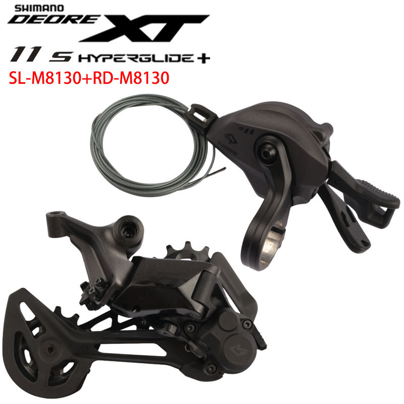 Shimano DEORE XT Series RD-M8130-SGS/ SL-M8130-R11 Tuas Pemindah Gigi Belakang 11S RAPIDFIRE PLUS Un