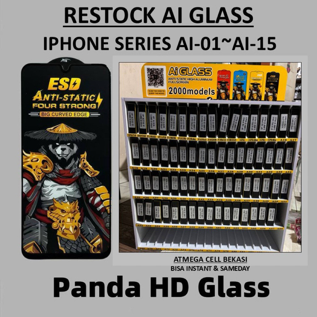 Restock Ai Glass Panda Seri Iphone Persamaan Tempered Glass