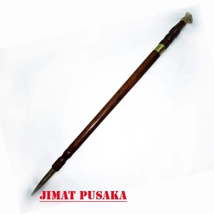 Koleksi Tongkat Komando Kayu Kepala Garuda Kuningan Isi Pdang Pisau KJ