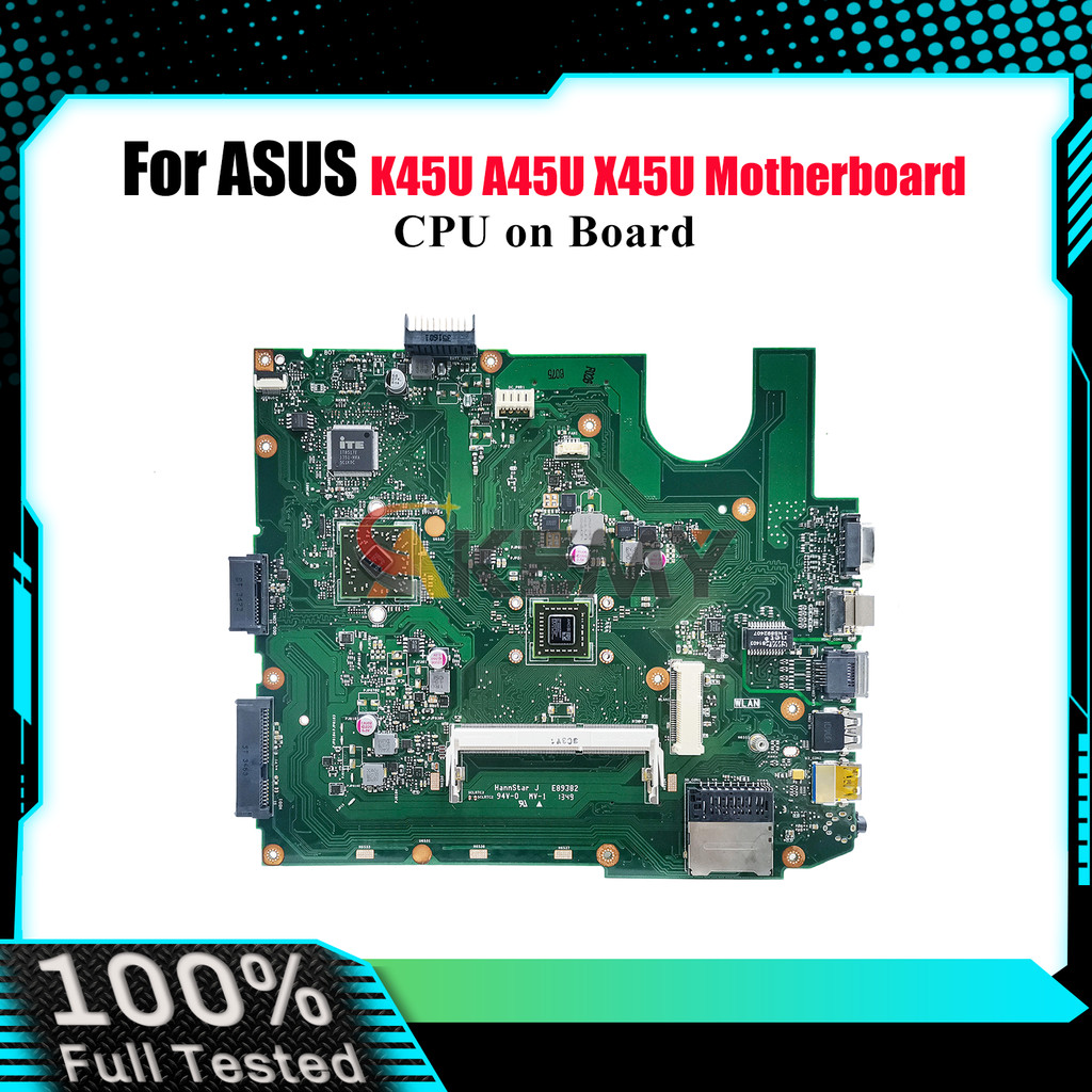 X45U Laptop Motherboard For ASUS VivoBook A45U X45U K45U X45U Notebook Mainboard With CPU 100% tests