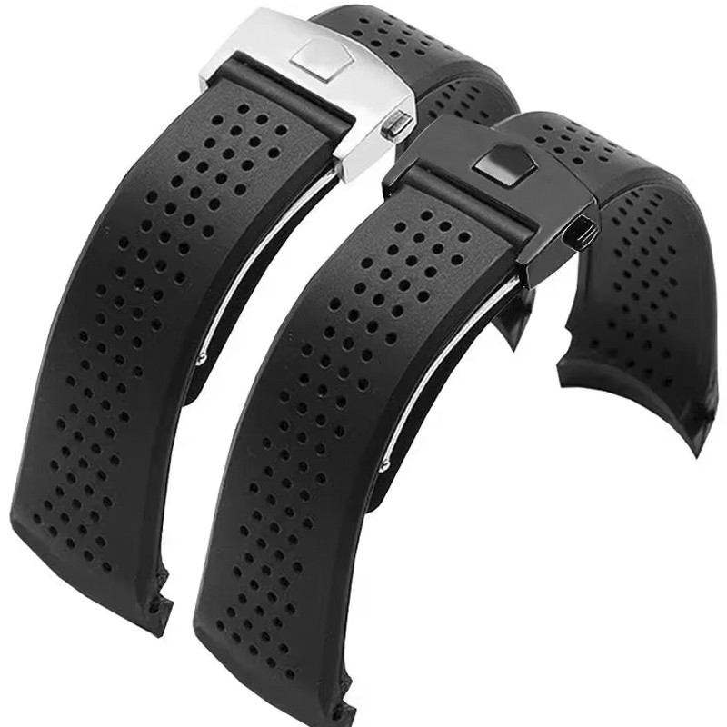 Natural Rubber Watband For TAG HEUER GRAND CARRERA wristband Waterproof Sport Strap Soft Silicone Wa