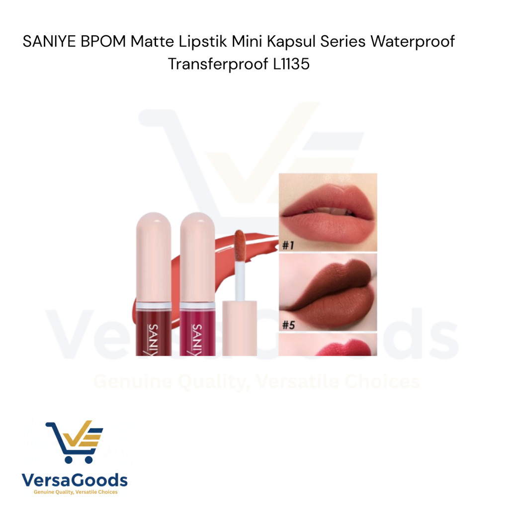 SANIYE BPOM Matte Lipstik Mini Kapsul Series Waterproof Transferproof L1135