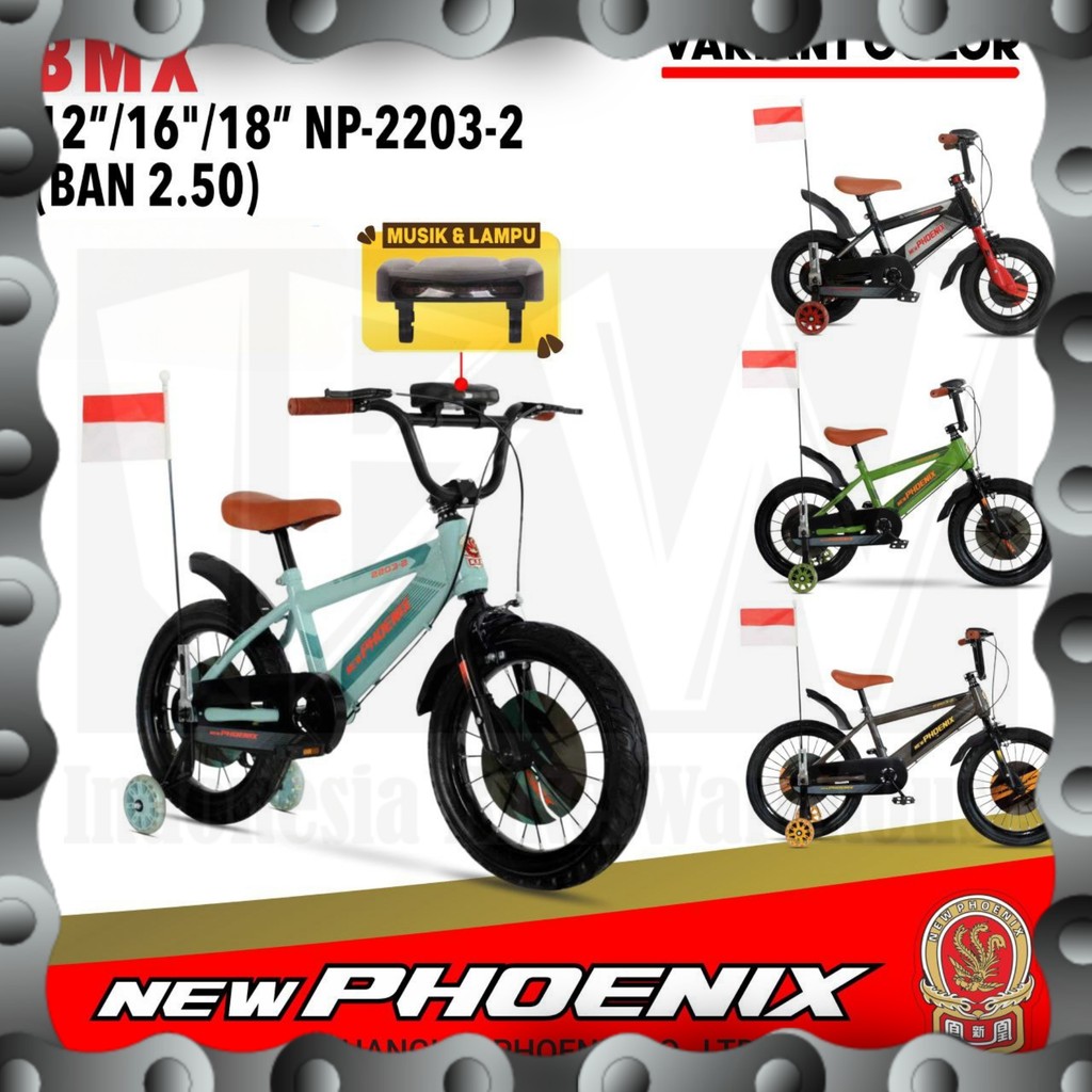 IBW - Sepeda BMX NEW PHOENIX 2203-2 Uk 12" 16" 18"