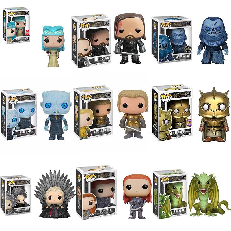 FUNKO POP Throne the Hound 05# Rhaegal 47# the Mountain 54# Olenna Tyrell 64# Daenerys Targaryen 75#