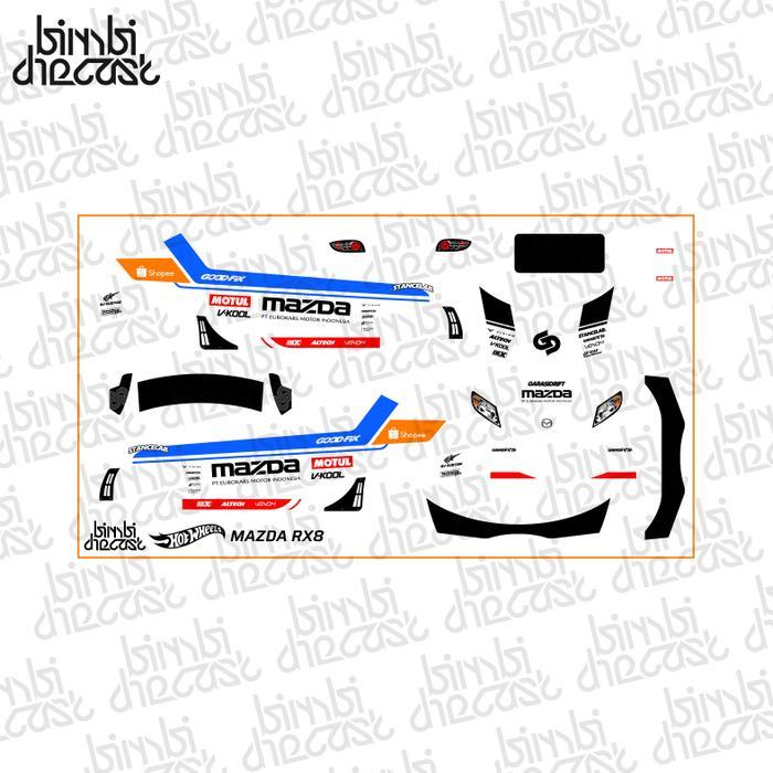 Decal Hotwheels Mazda RX8 Garasi Drift